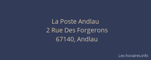 La Poste Andlau