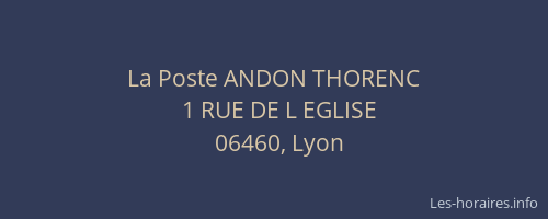 La Poste ANDON THORENC
