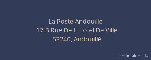 La Poste Andouille