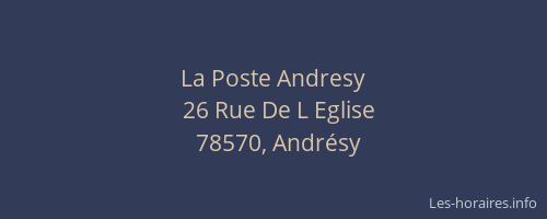 La Poste Andresy