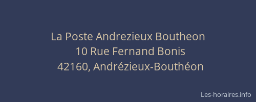 La Poste Andrezieux Boutheon