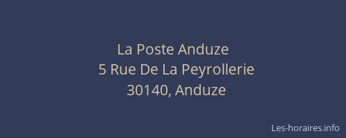La Poste Anduze