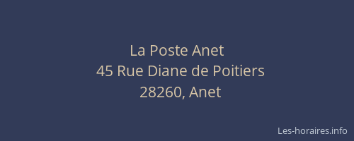 La Poste Anet