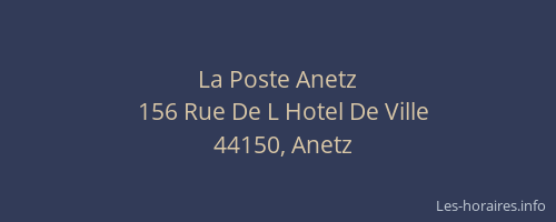 La Poste Anetz