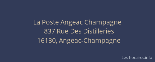La Poste Angeac Champagne