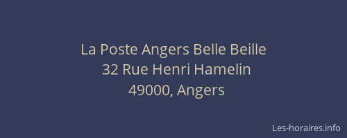 La Poste Angers Belle Beille