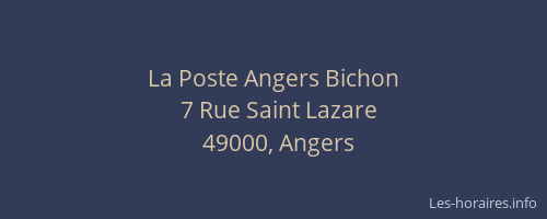 La Poste Angers Bichon