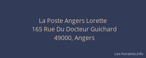 La Poste Angers Lorette