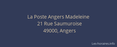 La Poste Angers Madeleine