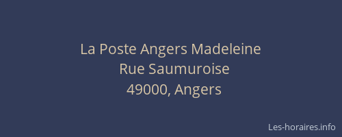 La Poste Angers Madeleine
