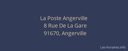 La Poste Angerville
