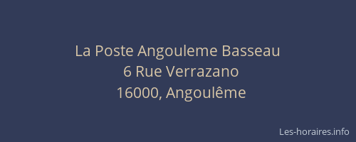La Poste Angouleme Basseau