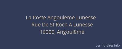 La Poste Angouleme Lunesse