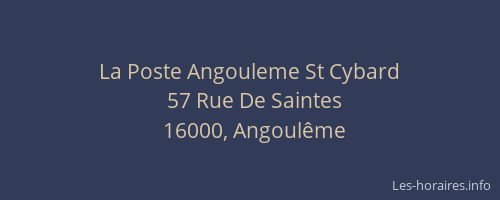 La Poste Angouleme St Cybard