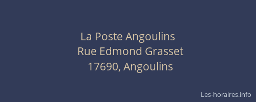 La Poste Angoulins