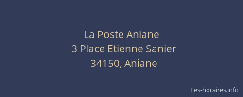 La Poste Aniane