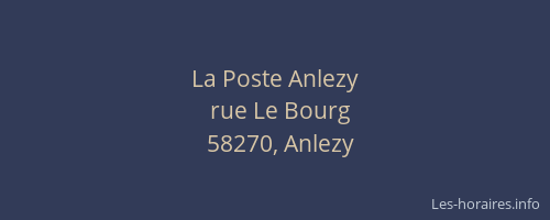La Poste Anlezy