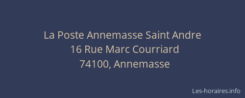La Poste Annemasse Saint Andre