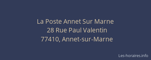 La Poste Annet Sur Marne