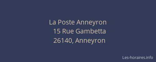 La Poste Anneyron