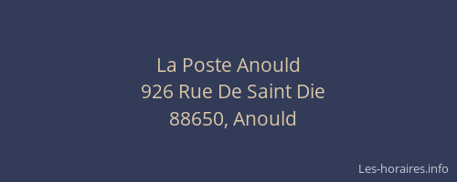 La Poste Anould
