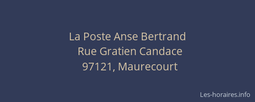 La Poste Anse Bertrand