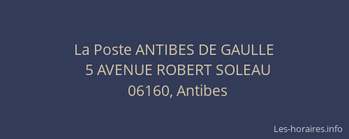 La Poste ANTIBES DE GAULLE