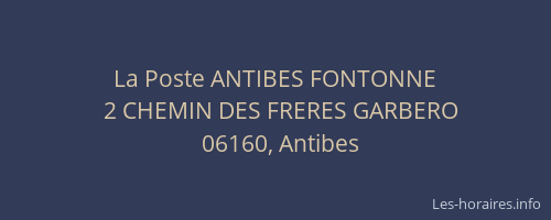 La Poste ANTIBES FONTONNE