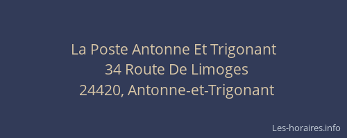 La Poste Antonne Et Trigonant
