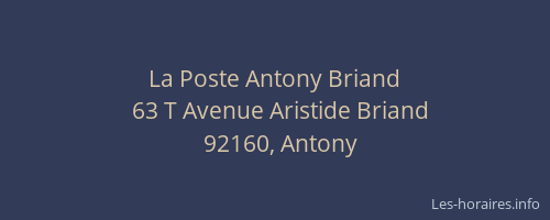 La Poste Antony Briand