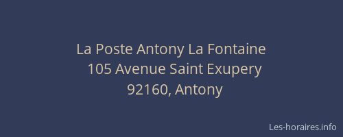 La Poste Antony La Fontaine
