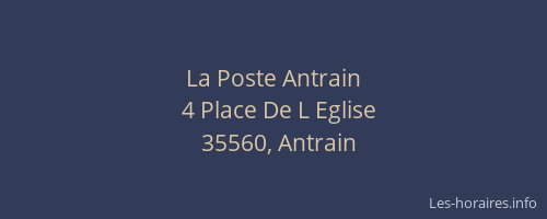 La Poste Antrain