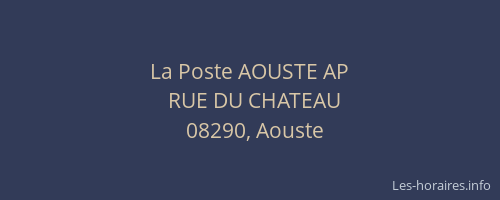 La Poste AOUSTE AP
