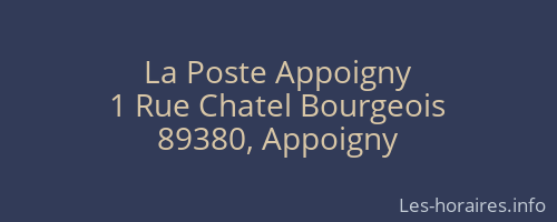 La Poste Appoigny