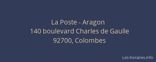 La Poste - Aragon
