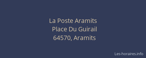 La Poste Aramits