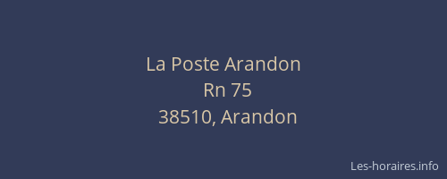 La Poste Arandon