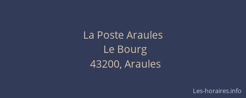 La Poste Araules