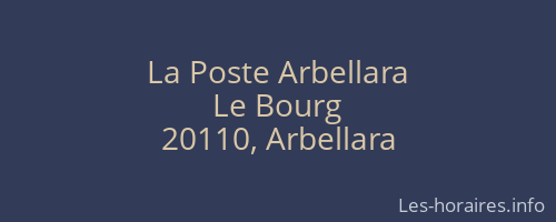 La Poste Arbellara