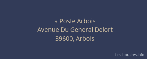 La Poste Arbois