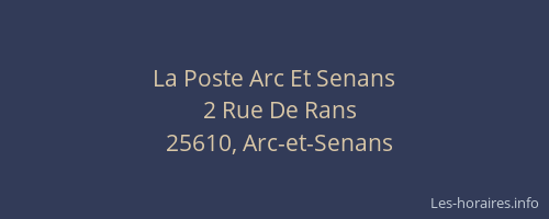 La Poste Arc Et Senans