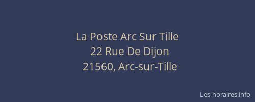 La Poste Arc Sur Tille