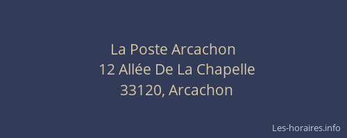 La Poste Arcachon
