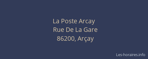 La Poste Arcay