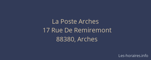La Poste Arches