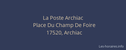 La Poste Archiac
