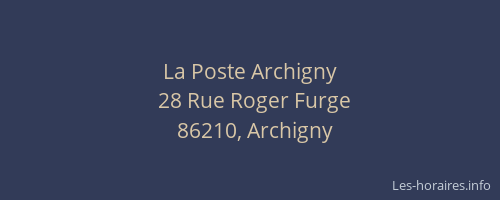 La Poste Archigny