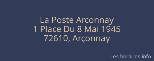 La Poste Arconnay