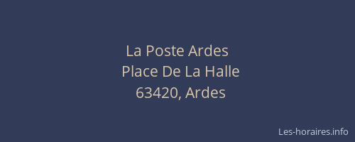 La Poste Ardes