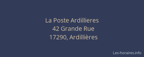 La Poste Ardillieres